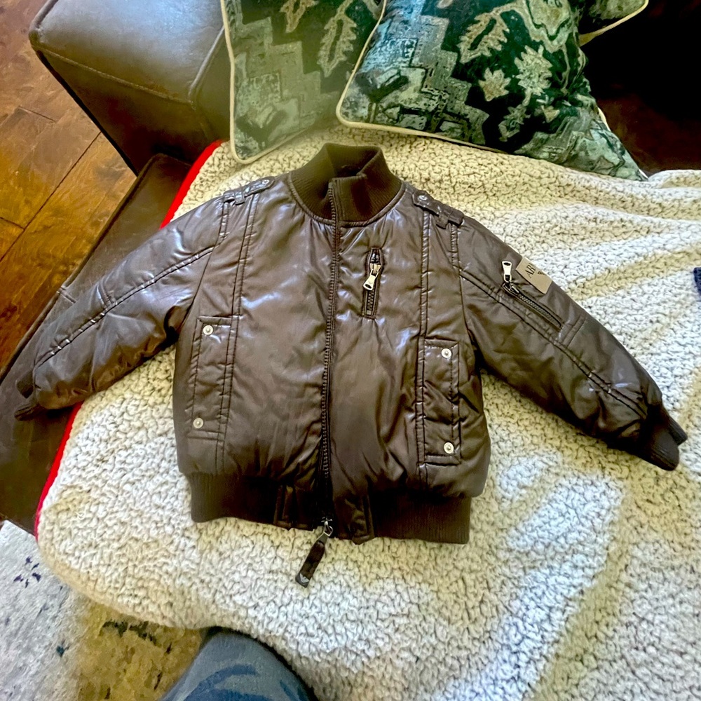 Gorgeous Armani Junior Bomber Jacket. Like new. Color Brown  Size 2A.